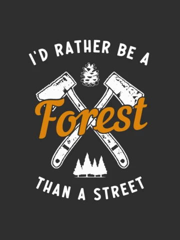 I'd Rather Be A Forest Than A Street Retro T-shirt Template Design