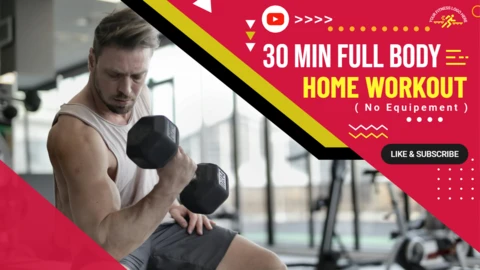 Gym Training YouTube Channel Thumbnail Post Design Template