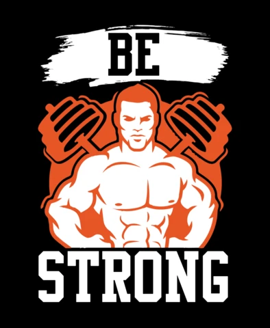 Be Strong Motivational Gym Lover T-shirt Design Template