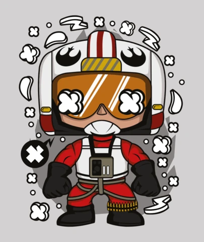 Modèle de t-shirt pop culture Luke skywalker