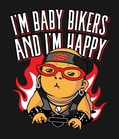 Baby Bikers T-Shirt Design Template