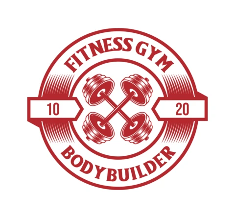 Plantilla de diseño de logotipo de culturista de gimnasio