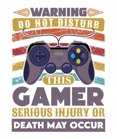 Do Not Disturb This Gamer T-Shirt Design Template