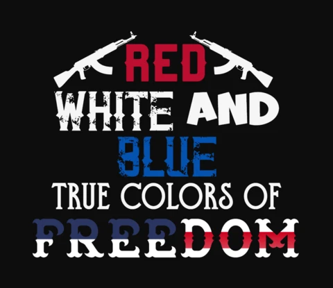 Modelo de design de camiseta com as verdadeiras cores da liberdade