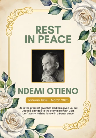 Affiche de condoléances repos en paix hommage avec élégance florale et texte de sympathie modèle de design
