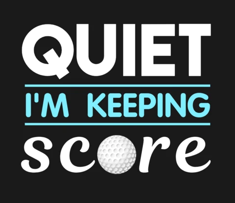 Modello di design per il merchandising del golf Quiet I'm keeping score