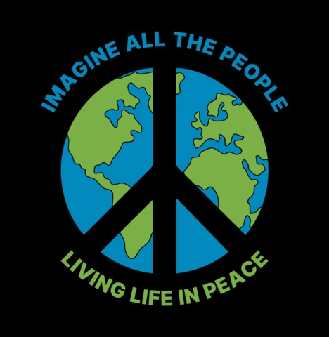 People Living Life In Peace T-shirt Design Template
