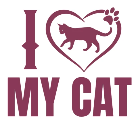 I Love My Cat Design Template - Cute and Playful Cat-Themed Apparel