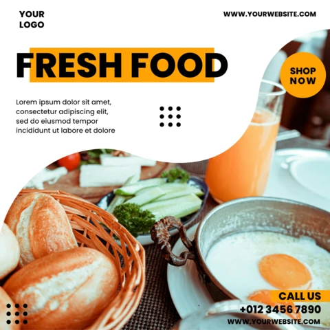 Cheery Wavy Eye-Catching Instagram Post Design Template