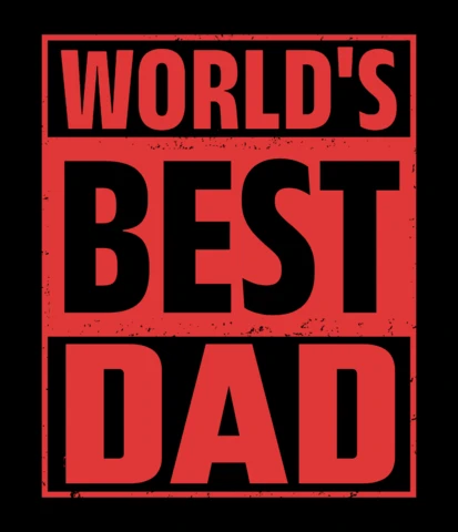 Bold Red Typography Design Template to Celebrate World's Best Dad