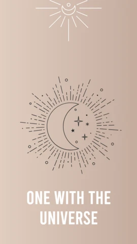 Kosmische Harmonie eins mit dem Universum instagram Geschichte Post Design Vorlage