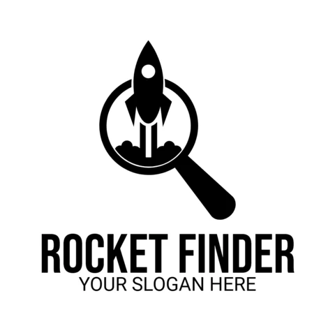 Raketensucher Logo Design Vorlage