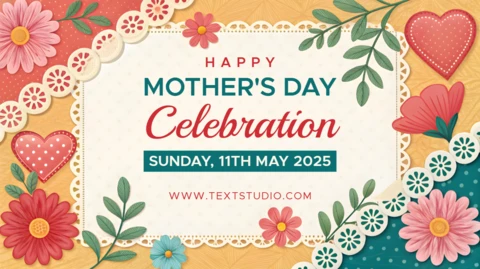 Lovely Floral Mother's Day Celebration Template - Editable Design for May 2025