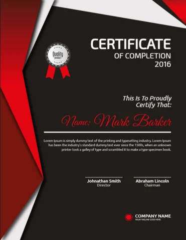 Professional Corporate Company Certificate Post Design Template