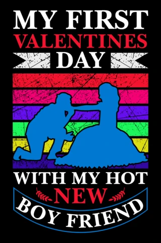 Colorful Retro Valentine's Day Design Template for Couples