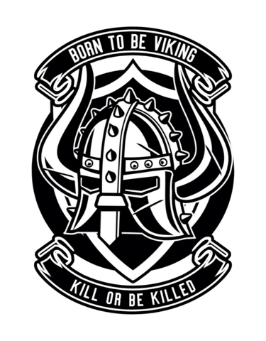 Born To Be Viking T-shirt Design Template