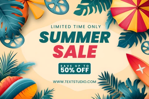 Vibrant Summer Sale Design Template for Limited Time Promotions