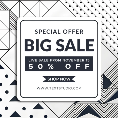 Modern Geometric Sale Template for Promotional Posters