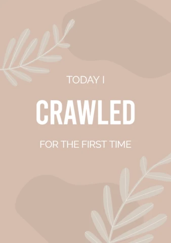 Baby Crawled Milestone Instagram Post Design Template