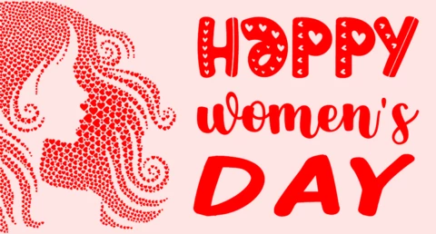 Happy Women's Day Cute Hearty Cover Template