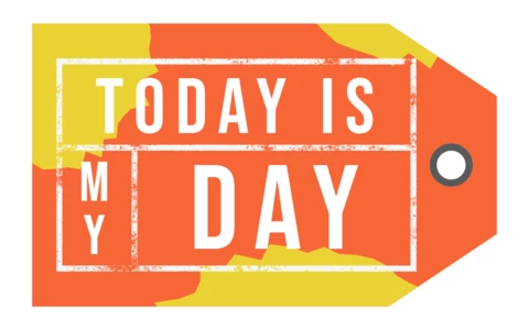 Motivational Today Is My Day Tag Template Design