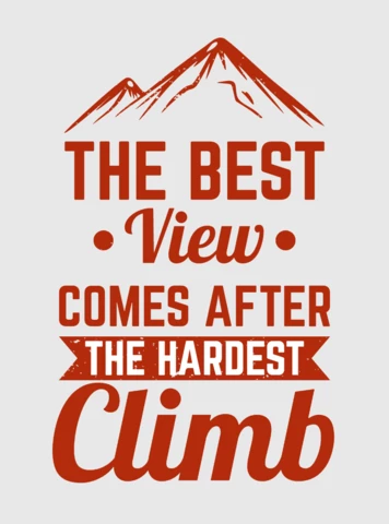 Mountain Climbing T-shirt Design Template