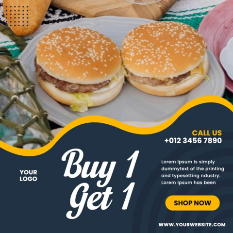 Striking Street Food Instagram Commercial Post Design Template