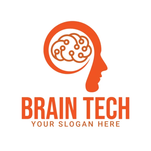 Brain Tech Logo Design Template