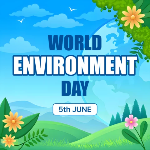 Vibrant Nature Scenery for World Environment Day Design Template