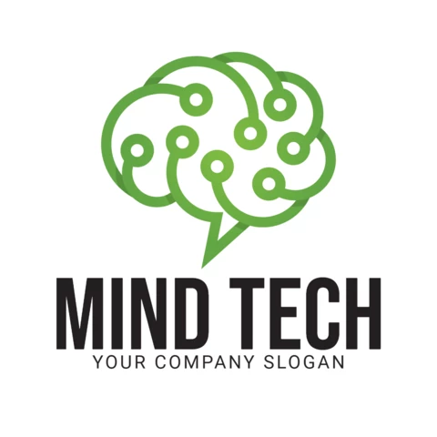 Modèle de logo Mind tech
