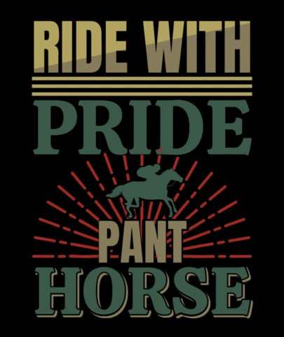 Ride with Pride: The Ultimate Pant Horse Racing T-Shirt Design Template