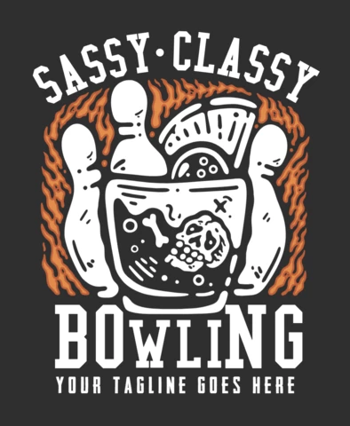 Modèle de conception de t-shirt vintage cocktail crâne de bowling