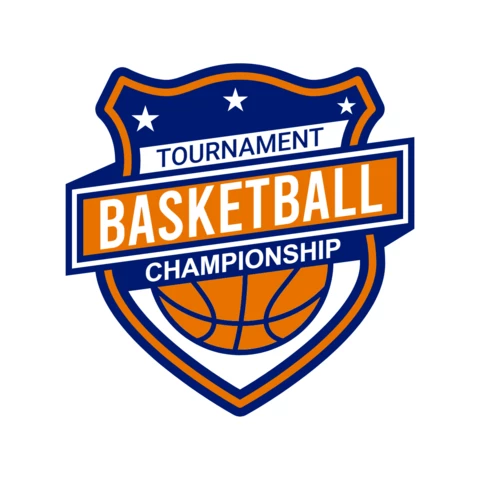 Basketball Tournament Championship Sports Logo Design Template