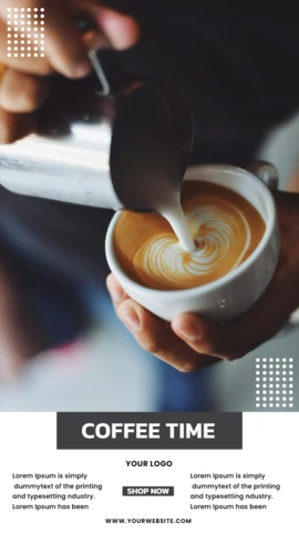Coffee Time Instagram Story Post Design Template