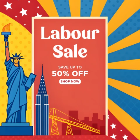 Modèle de vente de main-d'œuvre Pop Art - économisez jusqu'à 50 % !