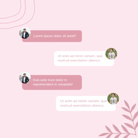 Interaktive Chat-Konversation Instagram Post Design-Vorlage