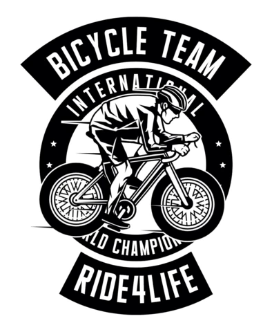 Bicycle Team T-Shirt Design Template