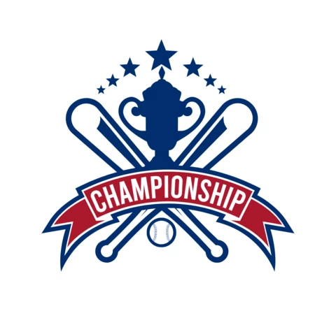 Designvorlage für das Sportlogo der Baseballmeisterschaft