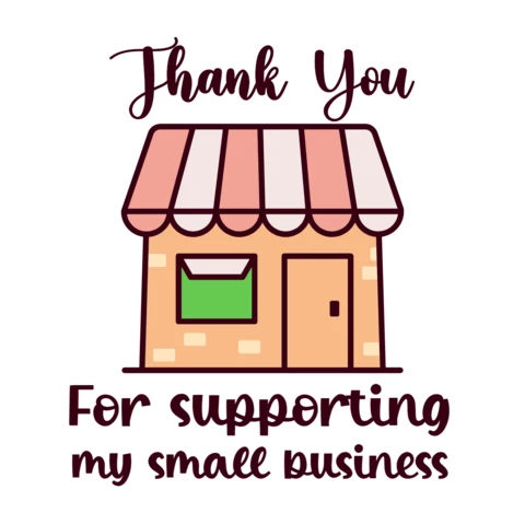 Thank You For Supporting My Small Business Badge Template Design