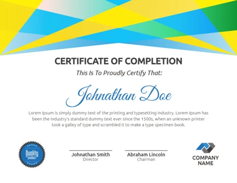 Professional Corporate Company Certificate Post Design Template