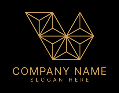 Szablon projektu abstrakcyjnego geometrycznego logo