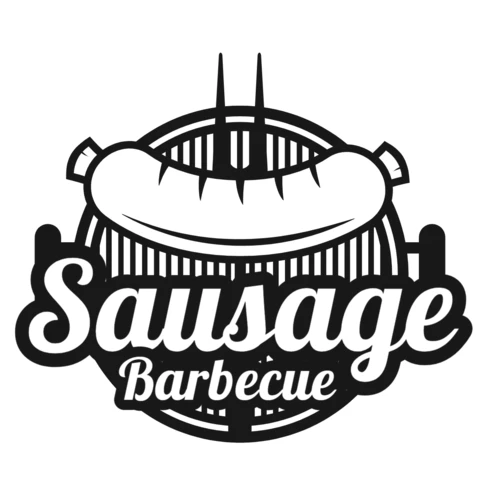Sausage Barbecue Logo Design Template