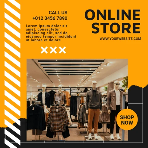Plantilla de diseño de publicación de Instagram de venta de moda de tienda en línea