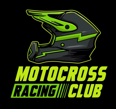 Plantilla de diseño de logotipo de club de carreras de motocross