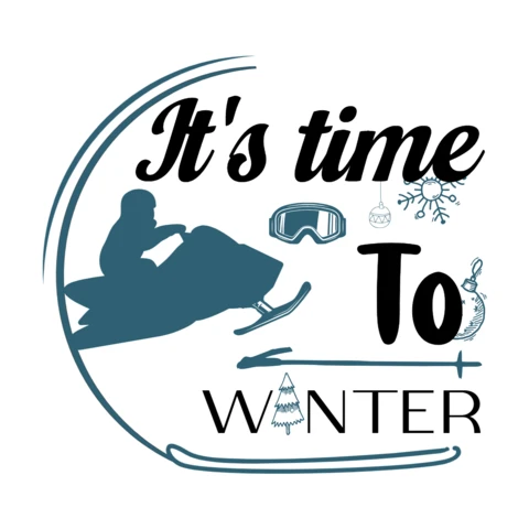 Es hora de invierno plantilla de diseño de camisetas