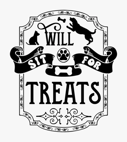 Will Sit For Dog Treats T-shirt Design Template