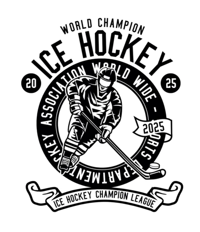 Ice Hockey Champion League T-shirt Design Template