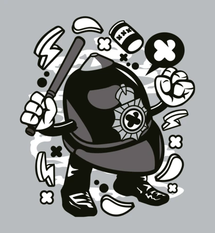 Policía de Londres personaje de dibujos animados plantilla de diseño de camiseta