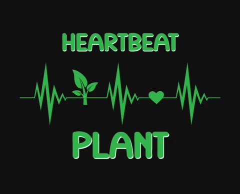 Plantilla de diseño de camiseta vegana Heartbeat in plant