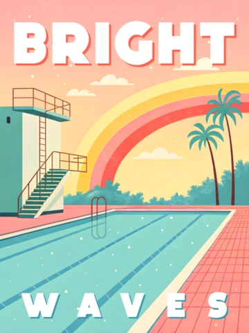 Bright Waves Poolside Design Template for Summer Party Invitations